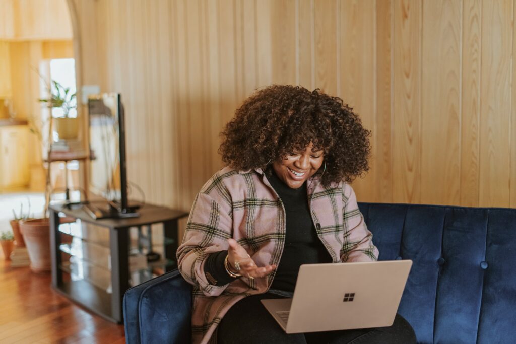 A person at work on their sofa at home, could this be the Best Work From Home Routine?